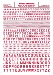 Woodland Scenics MG741 45 Deg Usa Gothic Letter Red 1/16-5/16 Mix Decal Sheet. Fixed Price $12.05.