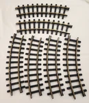 Lot Of 6 New Bright Holiday Express Train Tracks 384-387 Curved. Fixed Price $60.00.