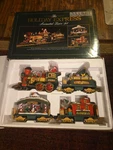 Nib New Bright Holiday Express Animated Christmas Tree Train Set #380. Fixed Price $295.00.