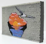 416DM Ho Retaining Wall With Graffiti Dimensions Cm 20.4 X 12.5. Fixed Price $17.11.