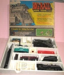 Marx 51350 Big Rail Work Train Set W/1666 Smoking Loco+cars+track+box Tested. Fixed Price $199.00.