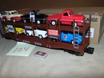 Menards Gauge 275-3914 Ttx Autocarrier With 6 Ford Pick Ups + Box #124. Fixed Price $65.00.