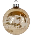Franke Christmas Ornament Toy Scene Santa Train Gold Ball Tree Gifts #974. Fixed Price $33.24.
