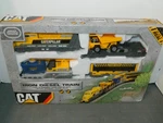 Cat Motorized Iron Diesel Train Set - 7' Of Track, Battery Operated 15 Pieces. Fixed Price $46.00.