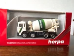 Herpa #820020 Man 4-AXLE H.d. Ready-mix Cement Truck "stetter" H.o. 1:87. Fixed Price $29.99.