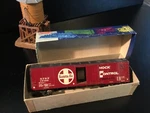 Roundhouse Scale 50' At&sf Santa Fe High Cube Double Door Box Car Kit #1783. Fixed Price $25.00.