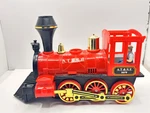Vintage 1970 New Bright Train A.t. & S.f. Engine Locomotive Bump And Go Toy. Fixed Price $13.78.