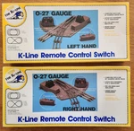K-line K-276 & K-275 Remote Control Switches, Right Hand Left. Fixed Price $56.00.