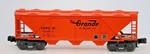 Mth Rugged Rails Denver Rio Grande #10985 Covered Hopper Gauge 1:48 Scale. Fixed Price $29.99.