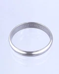 Vintage Signed 10K White Gold Unisex Plain Wedding Band Size 7.75 Classic. Fixed Price $179.00.
