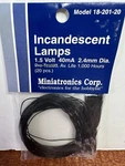 20-PACK Of 18-201-20 Miniatronics Incandescent Lamps 1.5 Volt 40MA 2.4MM Dia.. Fixed Price $34.77.
