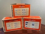 3 Lionel Cat Meow Village Train Sets: Generals Set, Santa Fe, Steam Turbine. Fixed Price $48.50.