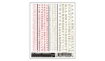 Woodland Scenics Railroad Roman Type Face (red & Gold) Dry Transfer DT504. Fixed Price $9.98.