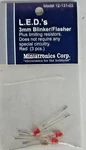 Miniatronics 3MM Red Blinking Led Lights Model 12-131-03 (3) Nos. Fixed Price $5.00.