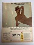 1963 Helene Curtis Tender Touch Dry Skin Bath Oil Advertisement Back Model. Fixed Price $14.99.