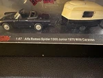 Alfa Romeo Spider 1300 Junior 1970 With Caravan 1:87 Malibu International Nib. Fixed Price $15.99.