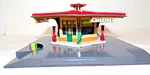 1995 Lefton's Ho Gauge Texaco Gas Station For Train Layout #10123 With Box. Fixed Price $21.95.