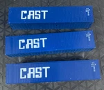 Con-cor Ho Scale Cast Cargo Container Lot Of 3. Fixed Price $12.00.