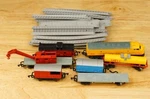 Vintage Lot Lone Star England Toy Train Union Pacific 1402A Shell Cars Track. Fixed Price $85.49.