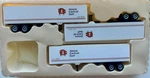 Ho 1:87 Con-cor 8109 40' Piggyback Dry Box Van Trailers (3 Pcs.) -illinois Cen. Fixed Price $22.49.