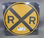 New Railroad Train Crossing Round Sign Plaque Microscale Metal 10201. Fixed Price $39.99.