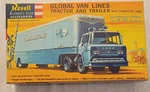 Revell T-6018:98 1:87 Global Van Lines Tractor Trailer Kit New Sealed Parts.. Fixed Price $16.99.