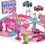 Usa Toyz Pink Paradise Adventure Tracks 225PC Vehicle Playset. Fixed Price $37.99.