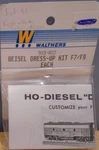 Walthers #933-822 Ho Scale Diesel Dress-up Kit For Athearn F7/F9 A/b Units New. Fixed Price $10.99.