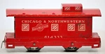 Train Hafner Overland Flyer Chicago Northwestern 614333 Red Base Caboose. Fixed Price $29.99.