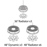 Athearn ATH11692 Ho Scale Fans Set 48" Early Pan Top (3). Fixed Price $25.48.