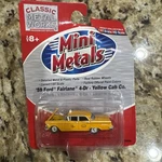 Mini Metals Ho Model 30195: 1959 Ford Fairlane 4 Door, Yellow Cab, See Discrip.. Fixed Price $19.99.