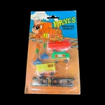 Vintage Larami Popeye's Miniature Toy Train Set Plastic Nos New Package. Fixed Price $13.00.