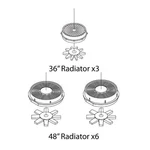 New Athearn Ho 36" & 48" Early Pan Top Fans Set ATH11692. Fixed Price $23.99.