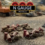 Painted- Scale Gauge 1:148 Scrap Yard Junk Pile's (landfill Barrel 1:160). Fixed Price $21.48.
