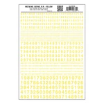 Woodland Scenics Yellow Dry Transfer Numbers Only Railroad Gothic MG730. Fixed Price $9.98.