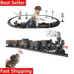 Kids' Christmas Electric Train Toy Set - Includes 18 Tracks & Steamy Fun. Fixed Price $95.94.