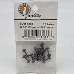 Fox Valley N Scale Fvm 3302 33" Brass Wheels .553" Axle Fits Atlas Irc Mdc Cc. Fixed Price $19.95.
