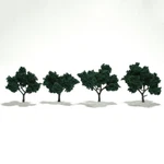 Woodland Scenics Dark Green Built Trees Deciduous 2 To 3IN PKG(4) TR1505. Fixed Price $13.98.