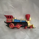 Sntg P&t Ltd Red Blue Gold Plastic Locomotive Engine Analog German Era. Fixed Price $10.00.