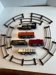 Hafner 1010 - Gauge 1930'S Windup Train Set Locomotive, 4 Cars & Track!. Fixed Price $74.95.