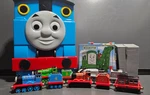 Gullane Thomas Limited Case 2009 W/4 Trains & Caboose. Talking Lights.. Fixed Price $65.99.