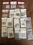 Lot Of 17 Grandt Line & Campbell Scale Ho Doors, Windows, Wheels, Staircase, Etc. Fixed Price $34.99.