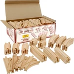 Wooden Train Track 52 Pc Set 18 Ft Of Expansion Distinct 100% Fits. Fixed Price $30.95.