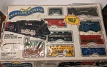 Overland Express Train Set 1989 Battery Operated Rio Grande All Pieces Included. Fixed Price $40.00.