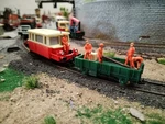Jouef Ho Draisine Du 65 .wagon With Workers Laying Raverses. Fixed Price $92.52.