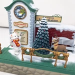 New Bright Bear Express Dillards Train Station Lighted Clock Tower 383-10 Rare. Fixed Price $75.00.