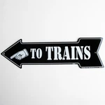 To Arrow Vintage Style Sign Model Railroad/hobby Room Wall Decor. Fixed Price $19.15.