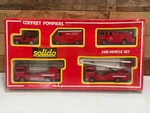 Vintage 1970S Solido No 7010 Coffret Pompiers Fire Vehicle Gift Set Nib Diecast. Fixed Price $25.00.