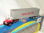 Athearn Ho Burlington Mack And 40' Trailer 93186 1:87 Scale. Fixed Price $38.00.