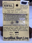 Nwsl 301-6 Slower Speed Re-gear Kit For Large Ahm Steam Locomotives Nip. Fixed Price $38.00.